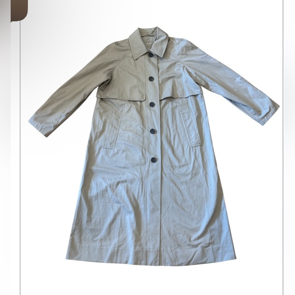 Everlane The Long Maxi Mac Trench Coat Stone M - Picture 10 of 13